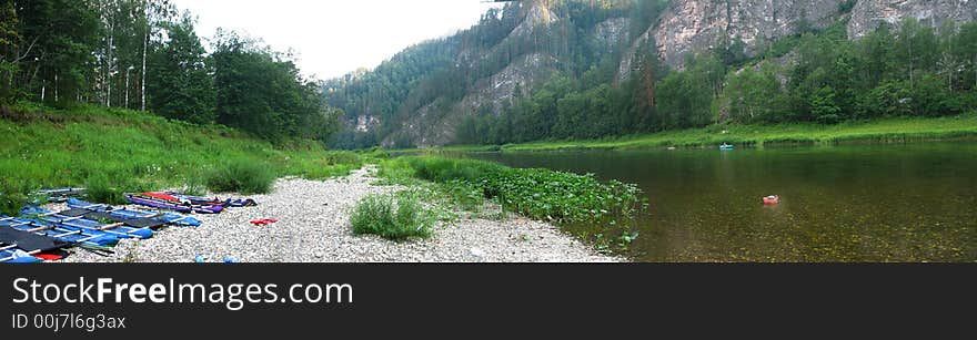 Panorama of the white river