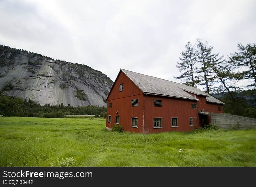 Norway, barn and mountain