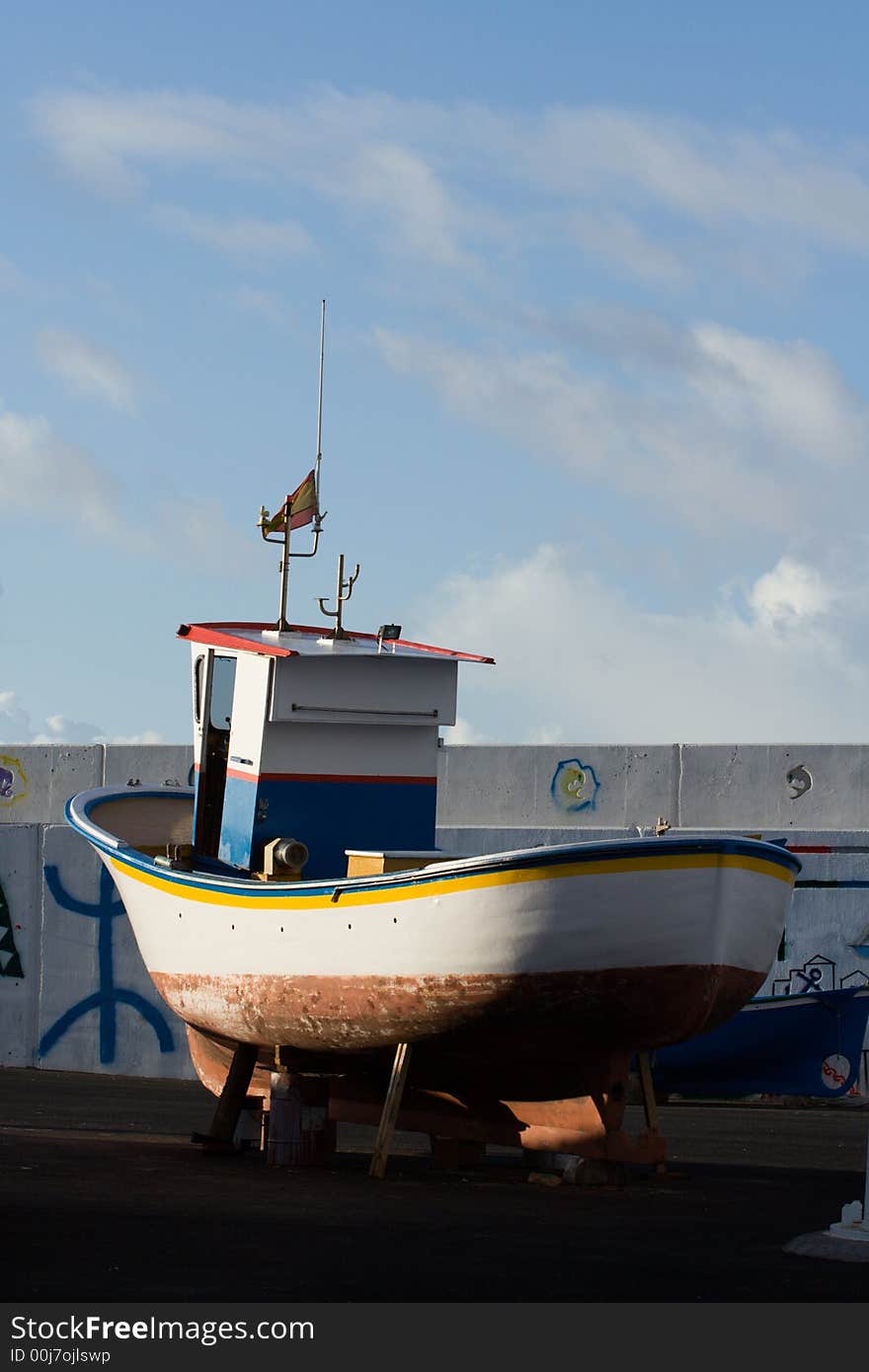 Fishing Boat Out Of Water