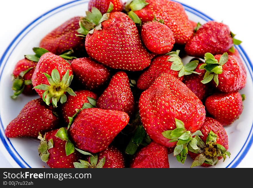 Strawberry on the plate