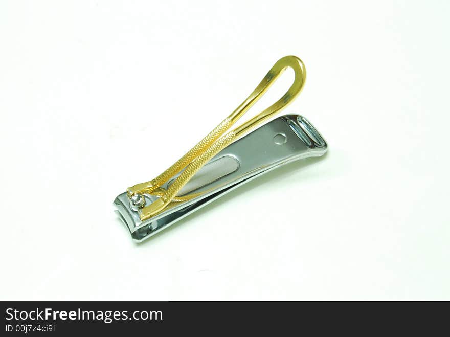 Nail cutter on white background