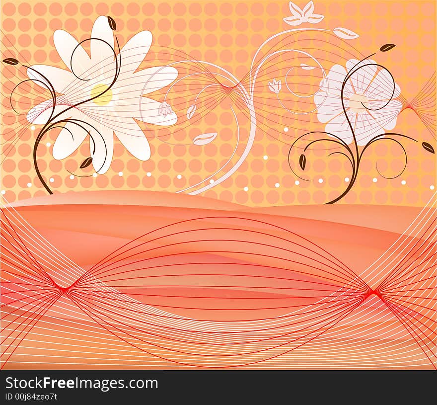 Abstract art floral vector ilustration