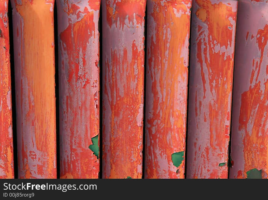 Abstract detail of colorful metal grill. Abstract detail of colorful metal grill.