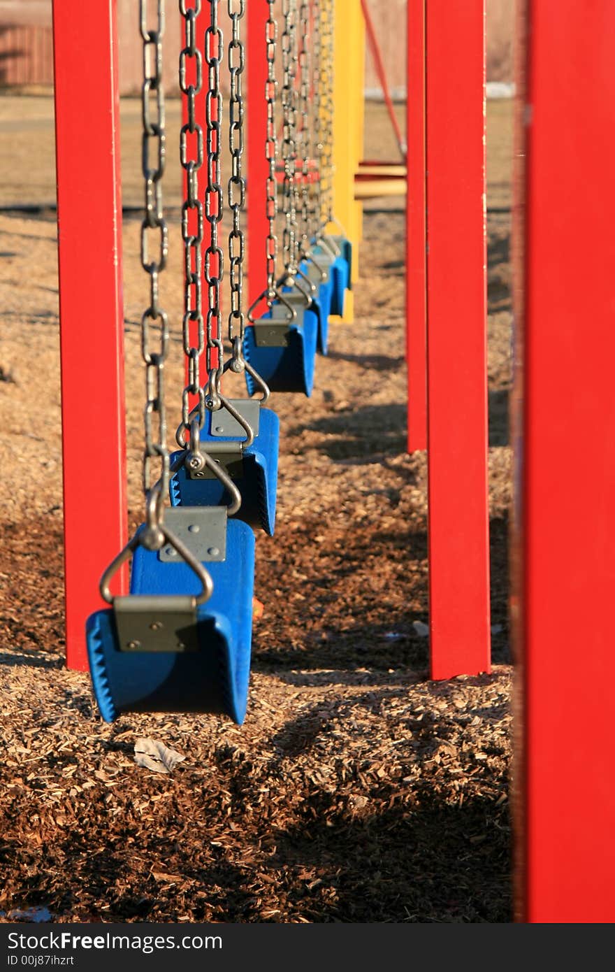 Abstract detail of a playground swing set. Abstract detail of a playground swing set.