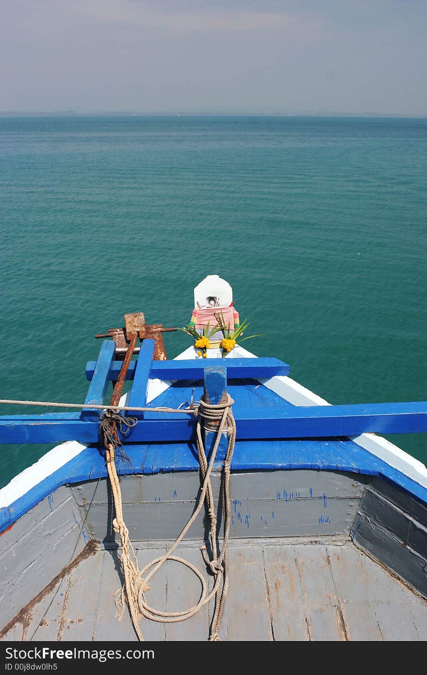 Boat in Thailand overlooking the ocean - travel and tourism. Boat in Thailand overlooking the ocean - travel and tourism.