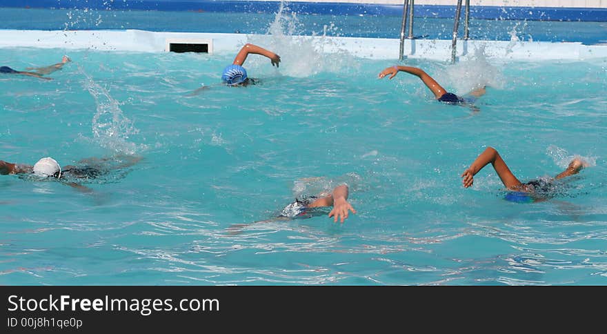 Training in pool