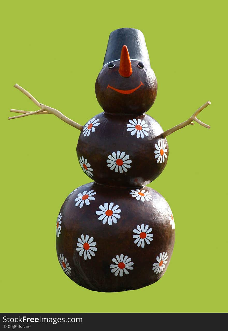 Smiling chocolate snowman