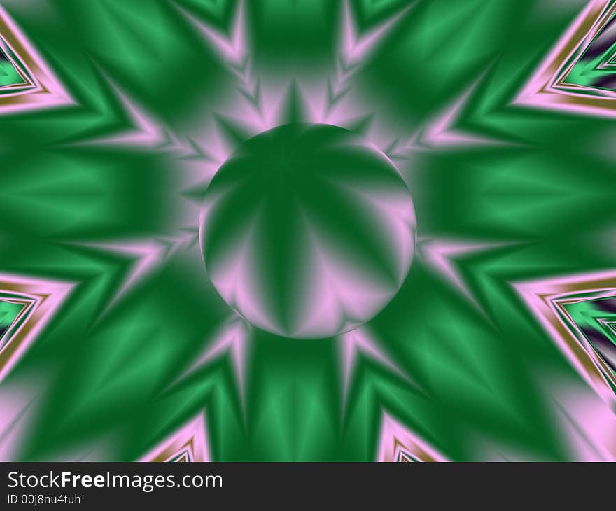 Fractal rendered abstract futuristic background