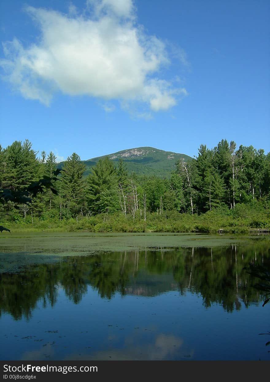 Reflection of Little Mount Porter in a pond. Reflection of Little Mount Porter in a pond.