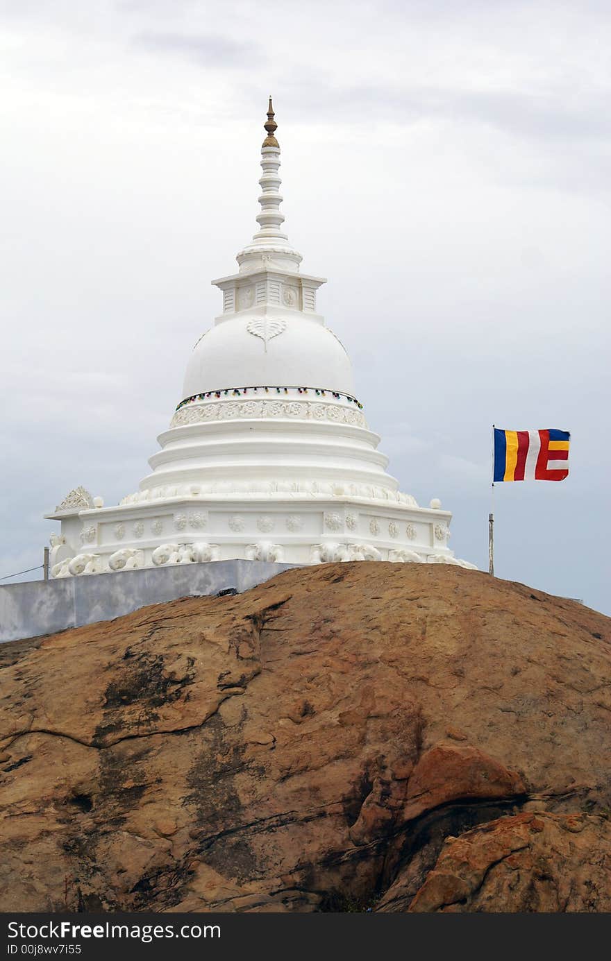 Buddhist stupa in Kirinda, Sri Lanka