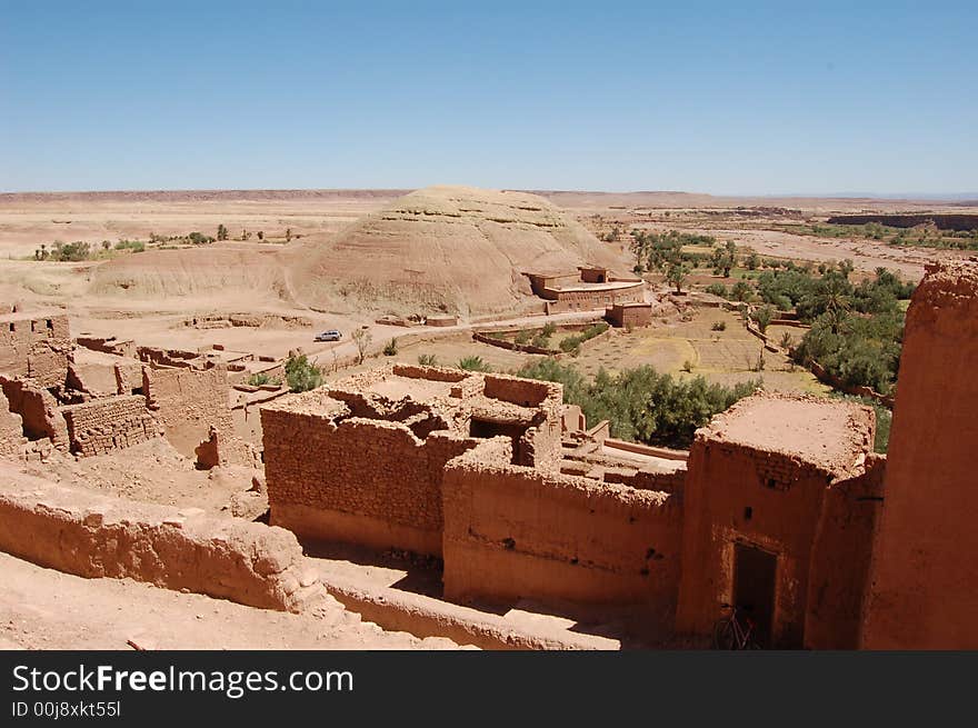 Ait Benhaddou kasbah, Ouarzazatte, Morocco. Ait Benhaddou kasbah, Ouarzazatte, Morocco