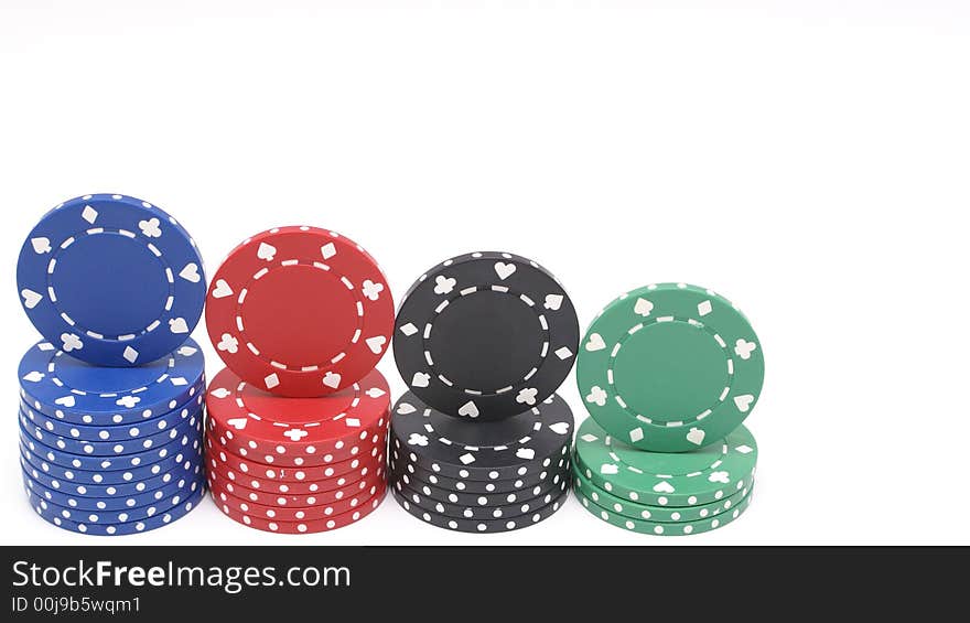 Stack of casino poker chips. Stack of casino poker chips