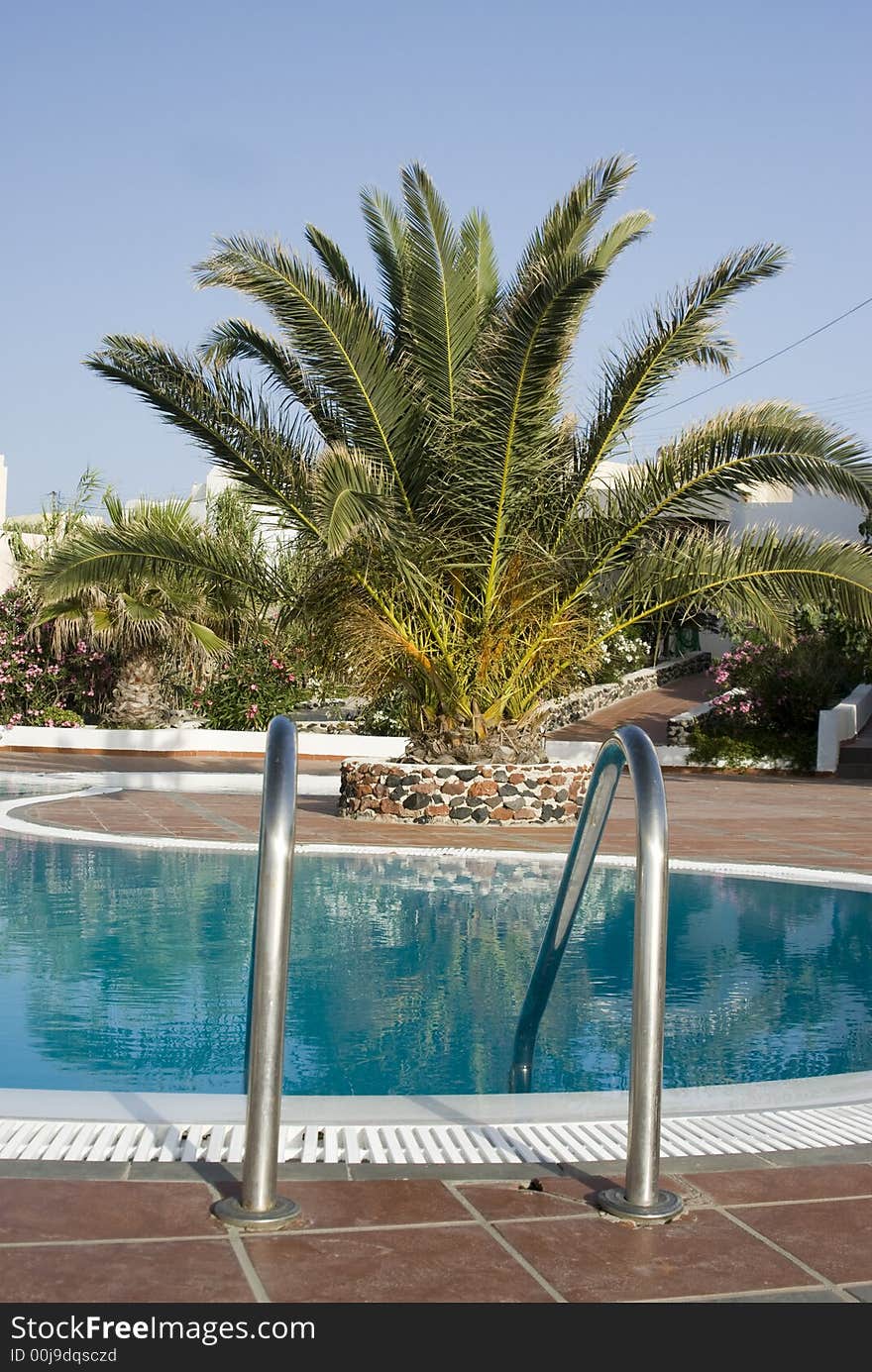 Swimming pool greek islands