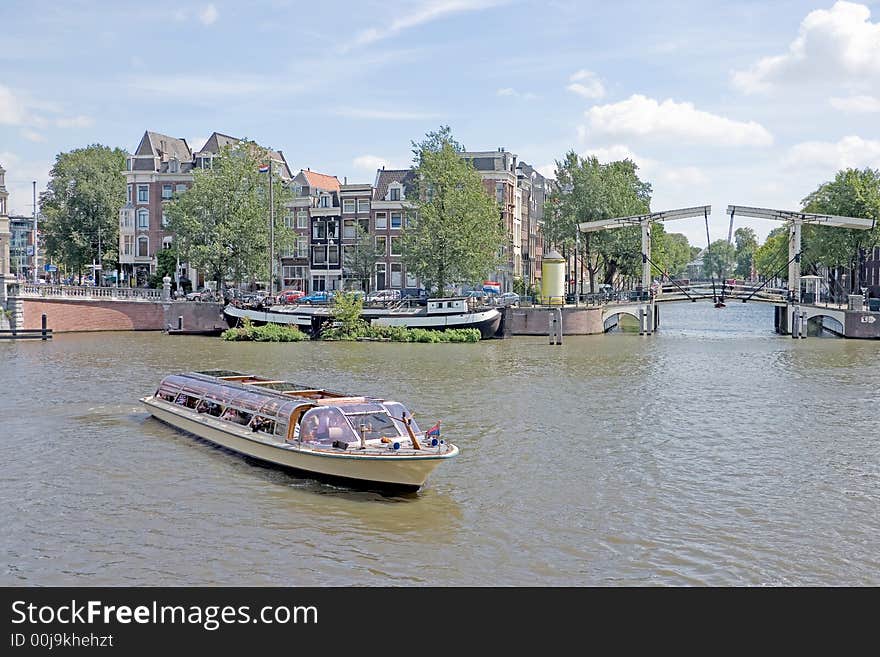 Typical view in the center of Amsterdam. Typical view in the center of Amsterdam