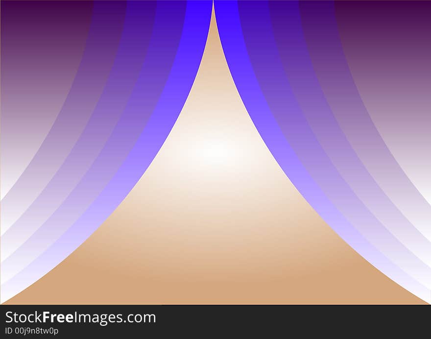 Blue gradient curtains on the left and right and a gradient orange background. Also available as Illustrator-file. Blue gradient curtains on the left and right and a gradient orange background. Also available as Illustrator-file