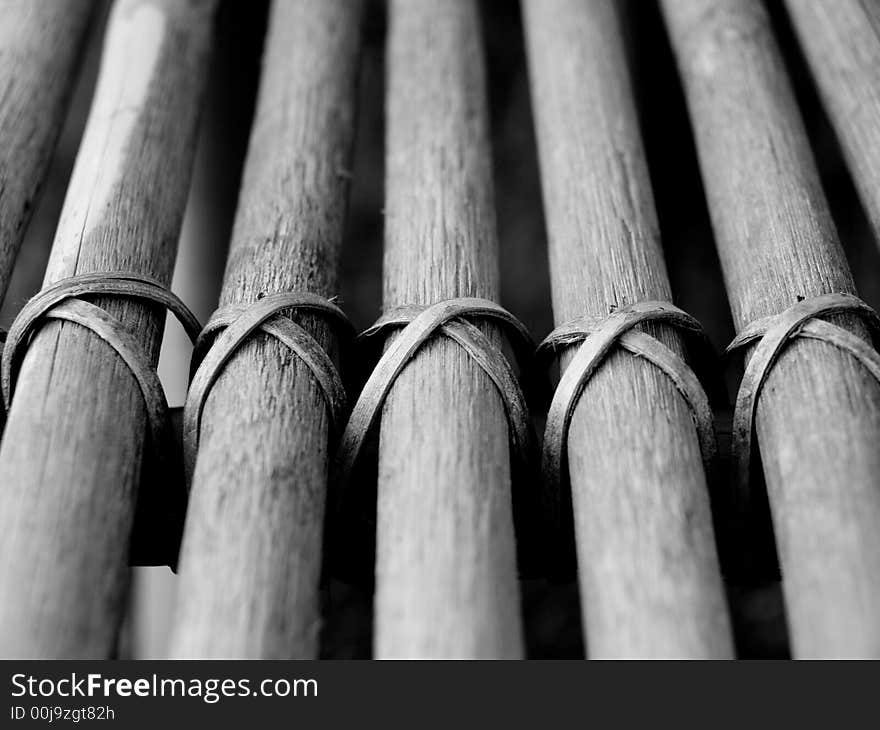 Bamboo poles used to make a bench...