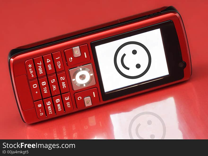 Mobile phone short message - Smiley. Mobile phone short message - Smiley