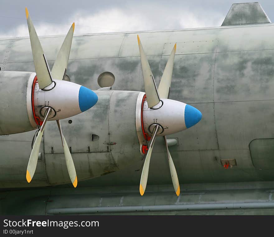 Airplane propeller of an old aircraft