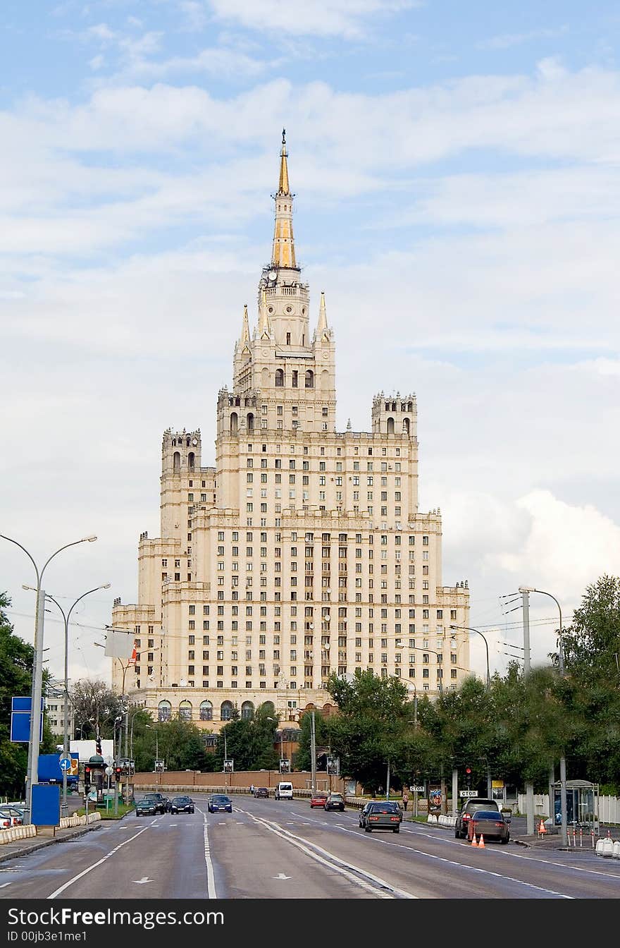 Moscow skyscraper of the fifties. Moscow skyscraper of the fifties