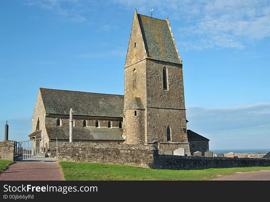 The church is on a 123 m hill at the centre of the verdant Valley of the River Saire and overlooks the Baie de la Seine (Normandy) The church is on a 123 m hill at the centre of the verdant Valley of the River Saire and overlooks the Baie de la Seine (Normandy) It was built in the 11 century. The church is on a 123 m hill at the centre of the verdant Valley of the River Saire and overlooks the Baie de la Seine (Normandy) The church is on a 123 m hill at the centre of the verdant Valley of the River Saire and overlooks the Baie de la Seine (Normandy) It was built in the 11 century.