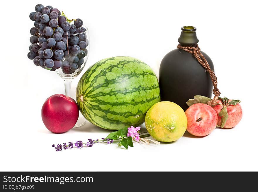 Misc fruits isolated on white background. Misc fruits isolated on white background