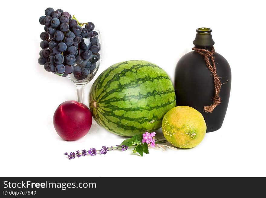 Misc fruits isolated on white background. Misc fruits isolated on white background