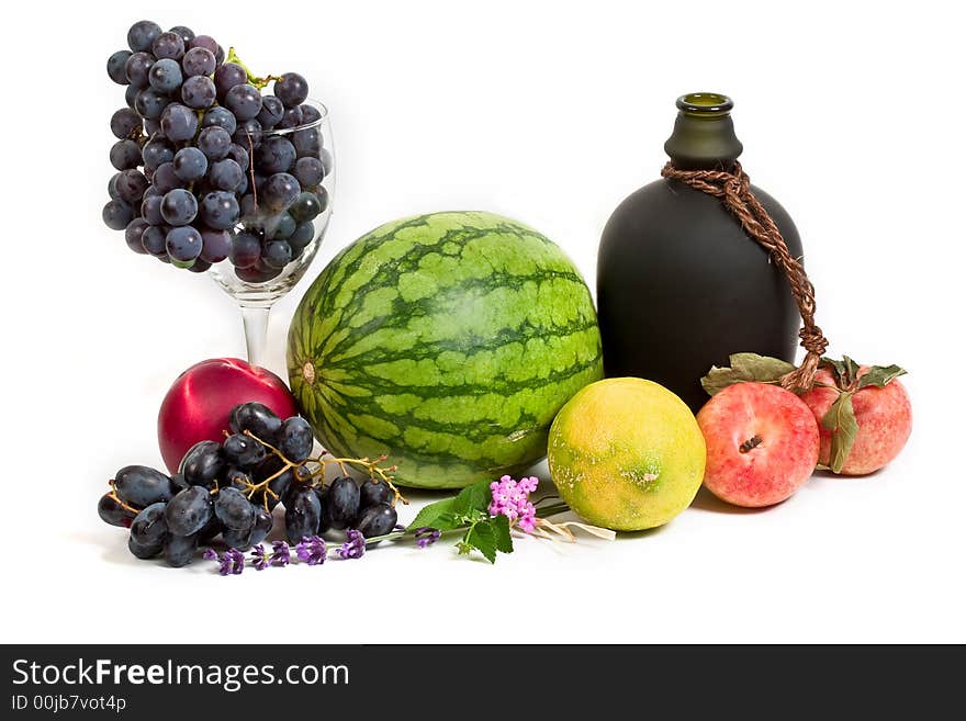 Misc fruits isolated on white background. Misc fruits isolated on white background