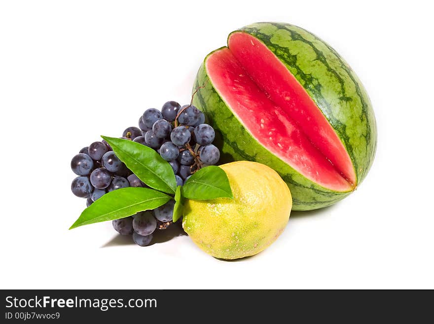 Misc fruits isolated on white background. Misc fruits isolated on white background