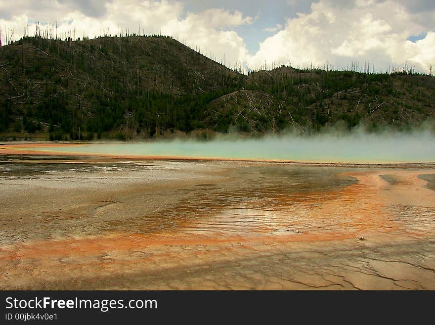 Geyser Pool at Yellowstone National Park in Wyoming