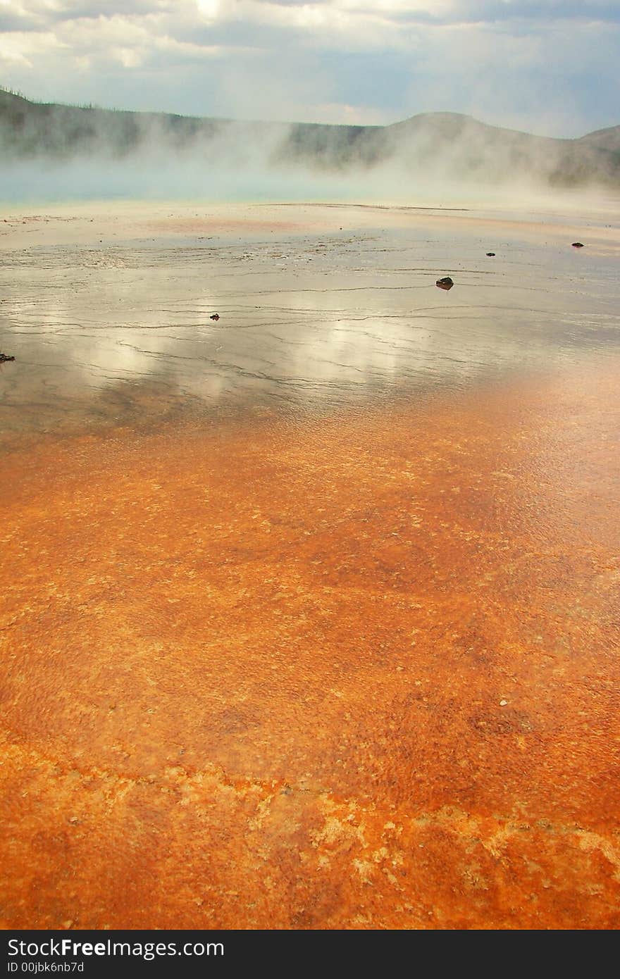 Geyser Pool at Yellowstone National Park in Wyoming