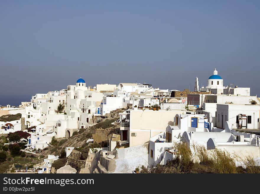 Scene town of oia santorini