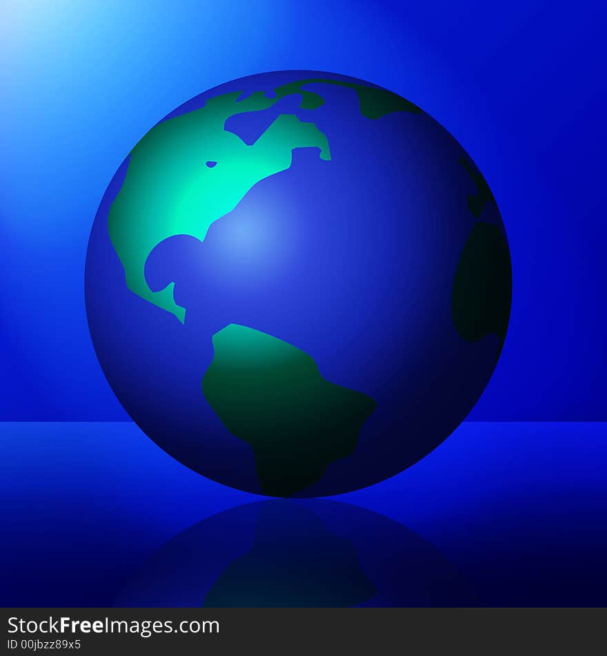 A spotlight on our shiny planet in shades of blue and green. A spotlight on our shiny planet in shades of blue and green.