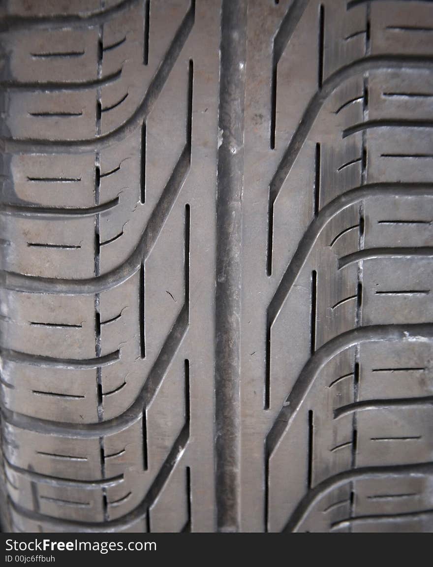 Used car tyre, close up shot. Used car tyre, close up shot