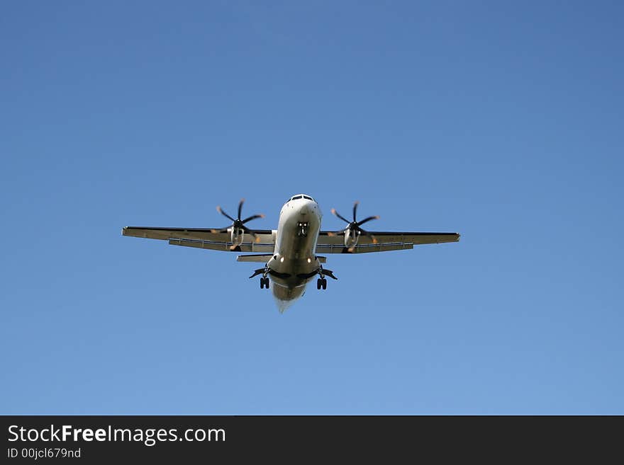 Landing airplane