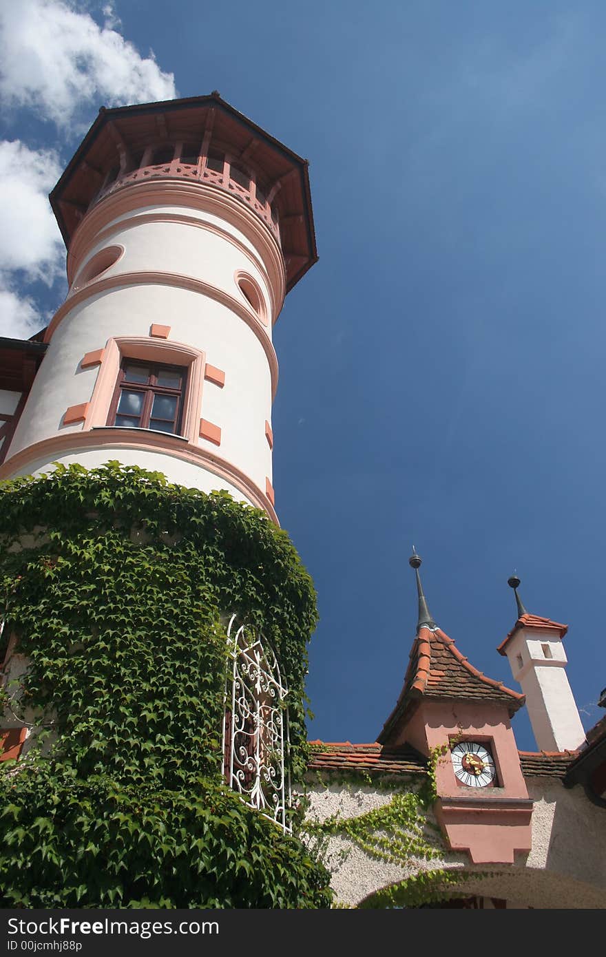 Small castle of hersching in bavaria, germany