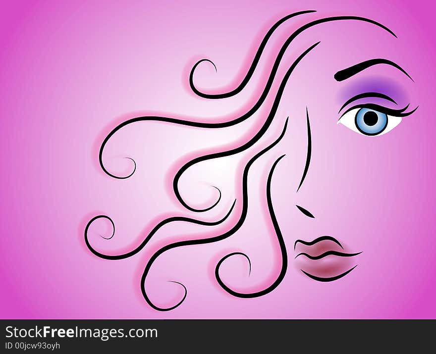 Female Face Beauty Clip Art 3