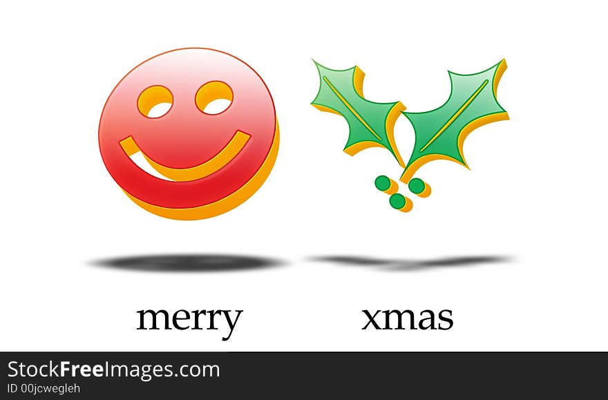 Symbolic merry christmas message expression. Symbolic merry christmas message expression