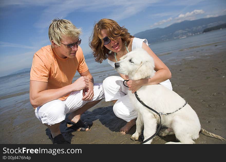 Young couple on the beach