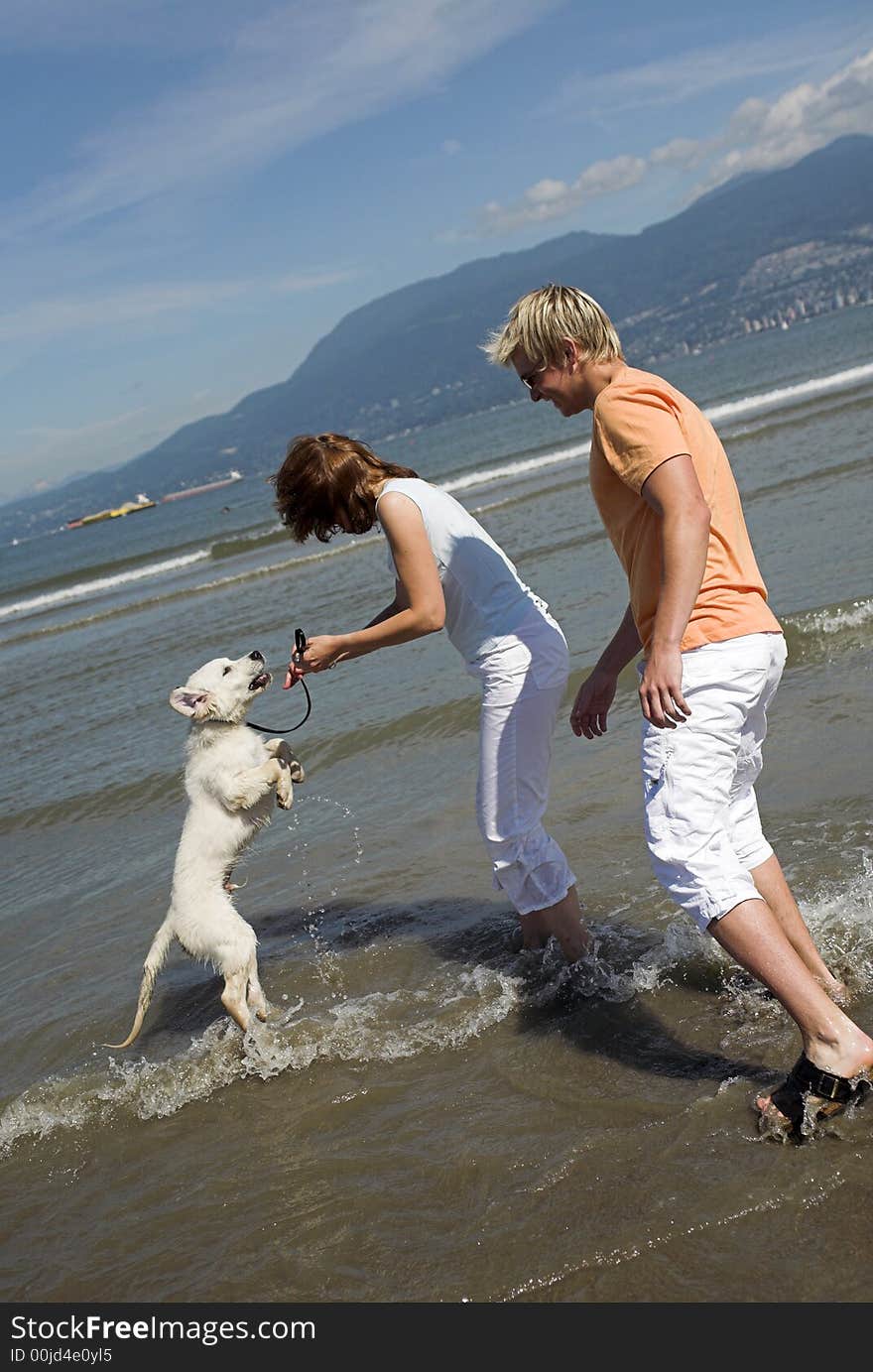 Young couple on the beach