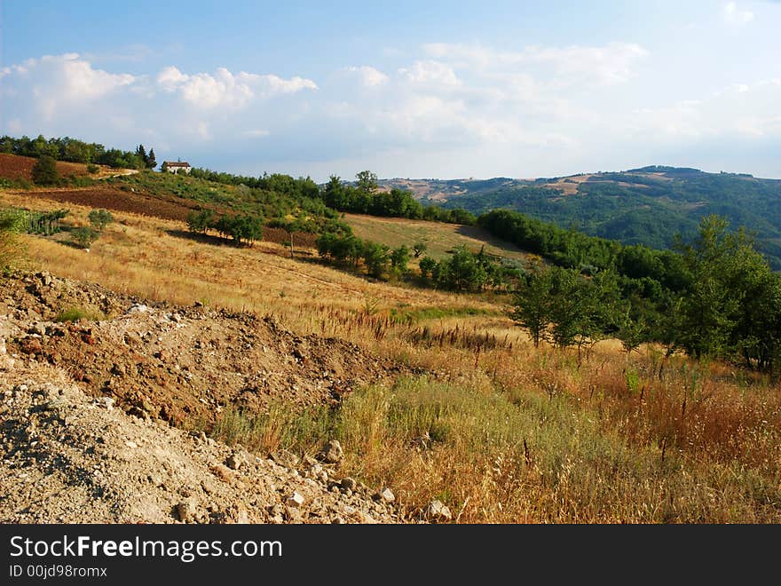 Center Italy apennines rural landscape