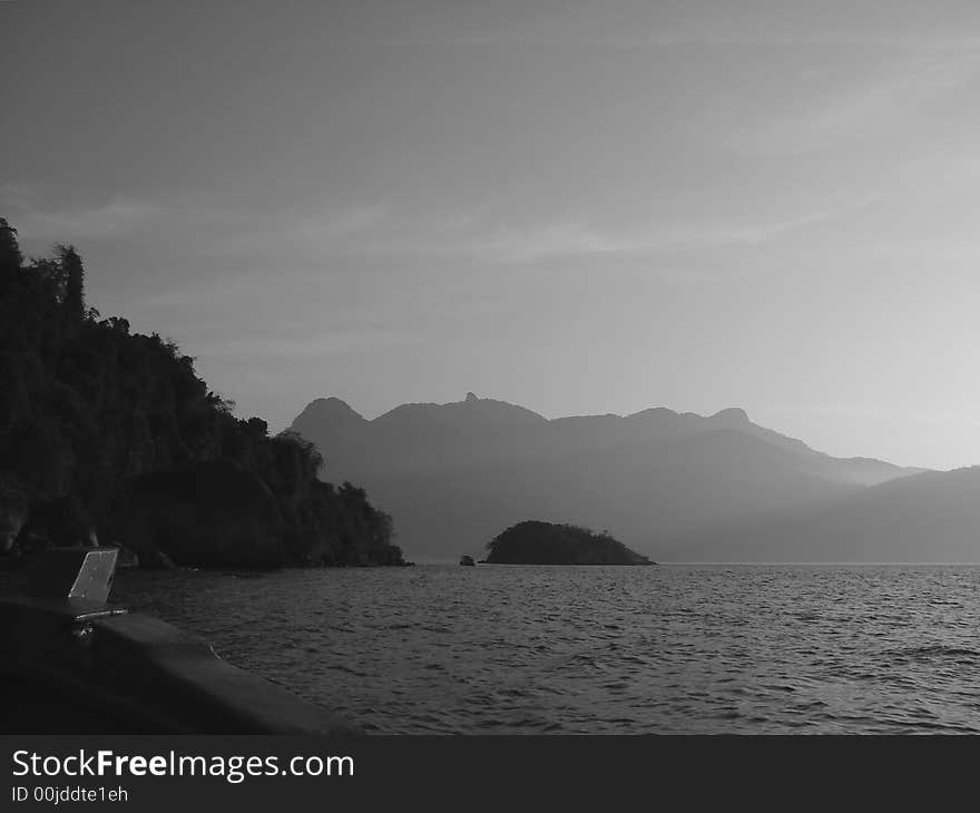 Landscape from Ilha Grande - Rio de Janeiro - Brazil at the sunset. Landscape from Ilha Grande - Rio de Janeiro - Brazil at the sunset