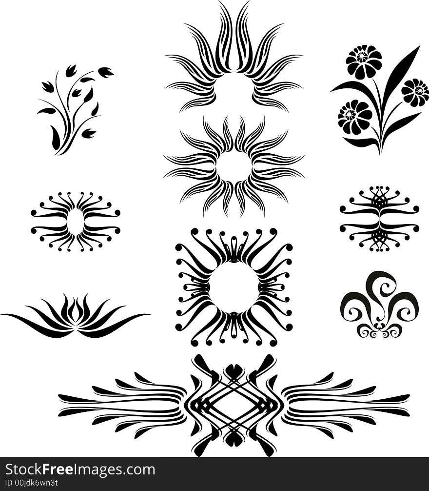 Scroll, cartouche, decor, vector illustration. Scroll, cartouche, decor, vector illustration