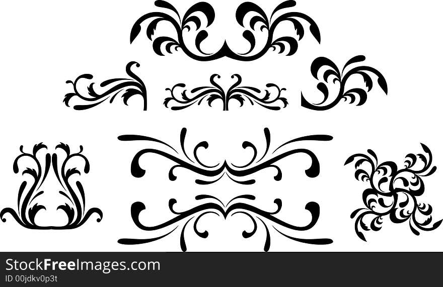 Scroll, cartouche, decor, vector illustration. Scroll, cartouche, decor, vector illustration