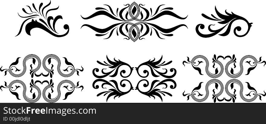 Scroll, cartouche, decor, vector illustration. Scroll, cartouche, decor, vector illustration