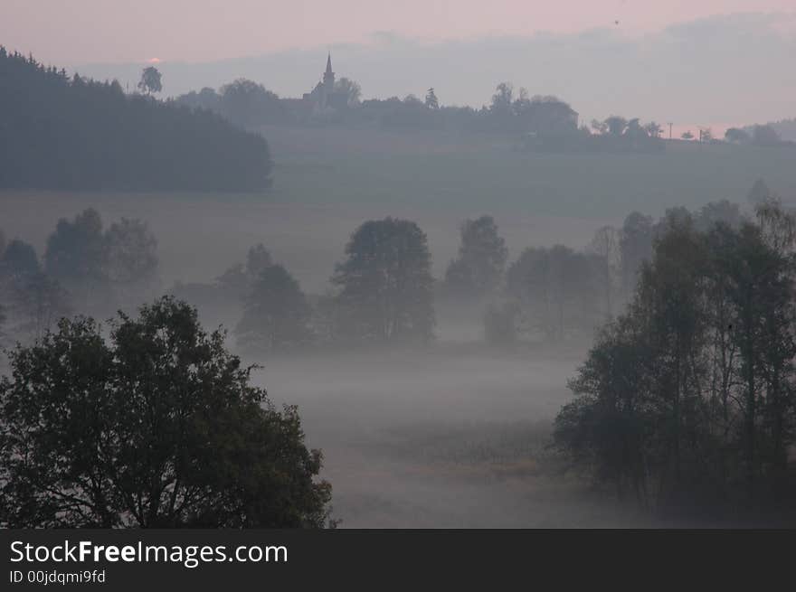 Fog in the Czech Republic. Fog in the Czech Republic