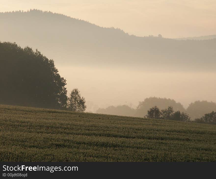 Fog in the Czech Republic. Fog in the Czech Republic