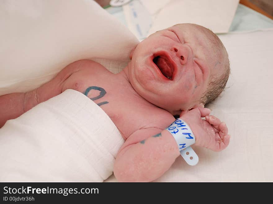 Newborn baby at the hospital