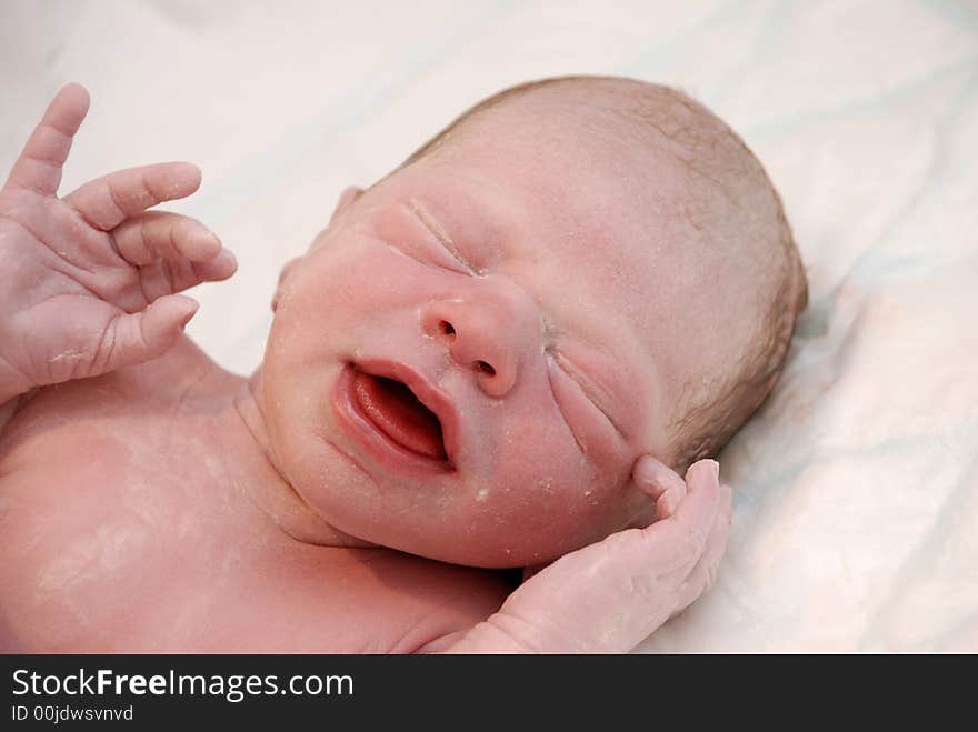 Newborn baby at the hospital