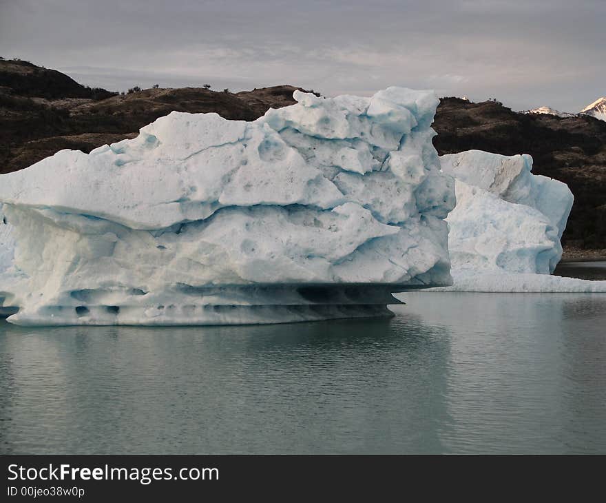 Flotaing icebergs in Argentina Lake. Flotaing icebergs in Argentina Lake