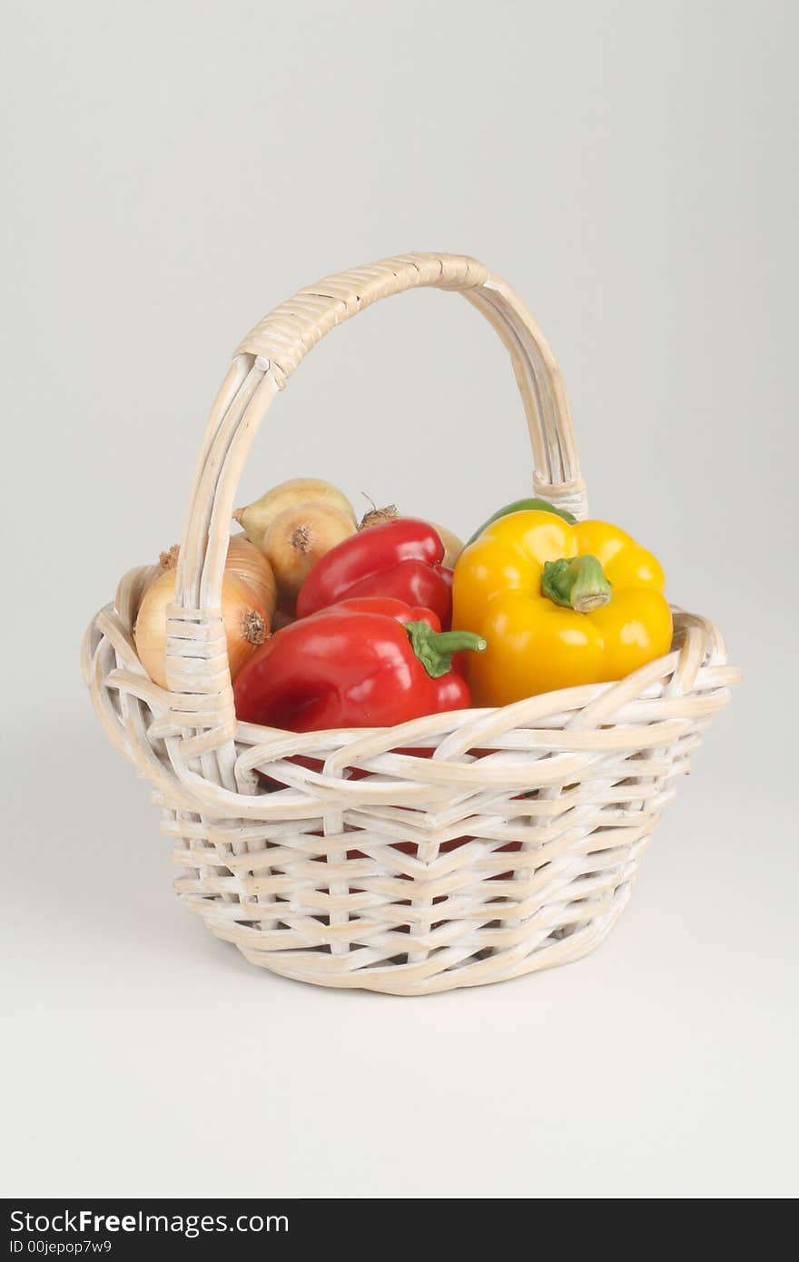 Basket With Fresh Peppers